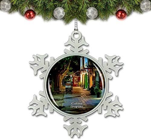 Уругвај Колонија дел Сакраменто Божиќно украсување Декорација на дрво кристален метален сувенир подарок