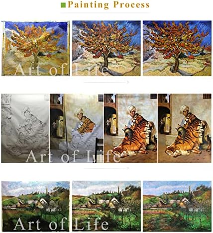 $ 80 - 1500 $ рака насликана од наставниците на уметнички академии - 15 нафтени слики Антиби што се гледаат од Салис Гарденс II Клод Моне сценографија Уметнички декор на пл