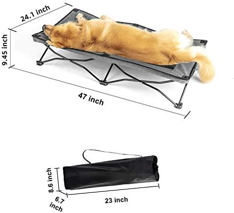Макспама преклопување на отворено кренати кревети за ладење за кучиња за големи кучиња за големи кучиња, кампување преносни