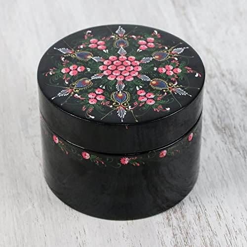 Новика цветни манго дрвени кутии, црна и розова, цветна изобилство '