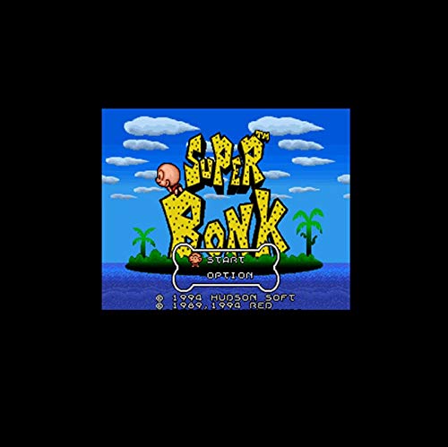 Romgame Super Bonk NTSC верзија 16 бит 46 пин голема сива игра за игри за играчи на игри во САД
