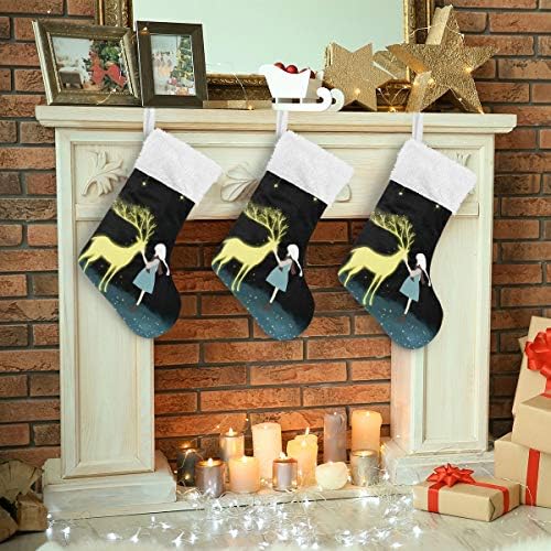 Божиќни чорапи на Пимилагу Божиќ 1 Пакет 17,7 , виси чорапи за Божиќна декорација