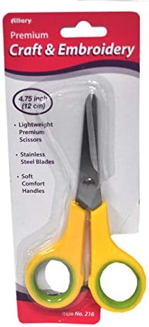 Премиум 4 3/4 инчи занаетчиски и ножици за везови жолта