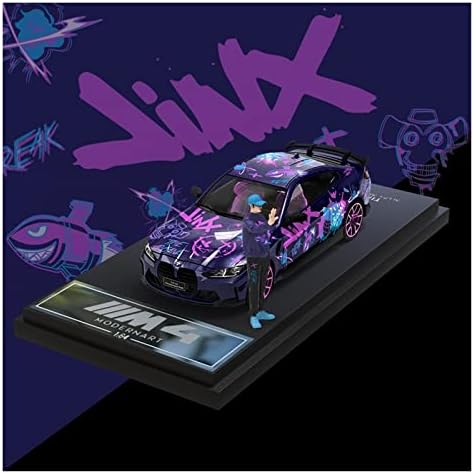 Возила на модел на скала на Apliqe за експлозија на BMW M4 Explorsion Jinx Graffiti Simulation Alloy Car Collection Ornaments