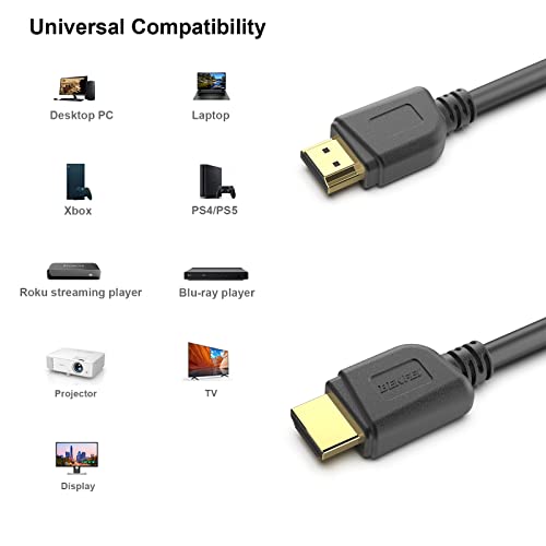 Бенфеи HDMI До HDMI Кабел, 4k@60hz Голема Брзина 6ft HDMI 2.0 Кабел, 18GBPS, 4K HDR, 3D, 2160P, 1080P, Етернет, Аудио Враќање