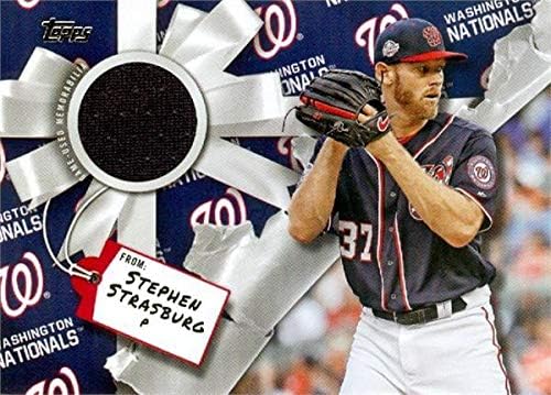 Стефан Стразбург играч облечен во бејзбол картичка Jerseyерси Печ 2019 Topps Walmart Relic Whrss - MLB игра користена дресови