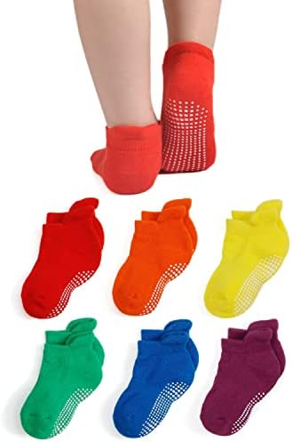 Бебешки чорапи Епиус Дете за деца кои не се лизгаат со дебели чорапи со памук на глуждот со грицкаат момчиња момчиња девојчиња