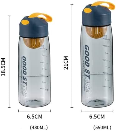 Лето со голем капацитет шише со вода Едноставно практично протекување преносен пластичен спортски чаша на отворено Анти-паѓање