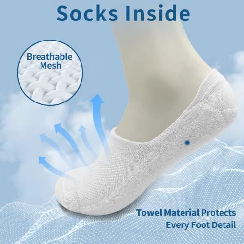 ХЕРАН Нема Шоу Чорапи Мажи Големина 6-12, 8-Пара Ниско Намалување Чорапи Мажи Глуждот Атлетски Чорапи, Мрежа Со Крпа Дното