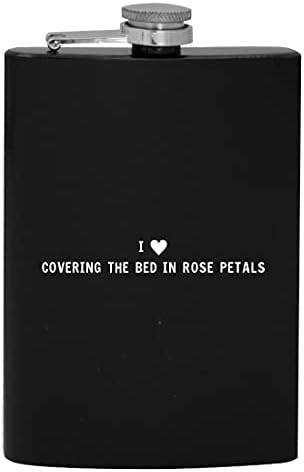 Јас Срце Љубов Покривање На Креветот Во Ливчиња Од Роза - 8оз Колк Пиење Алкохол Колба