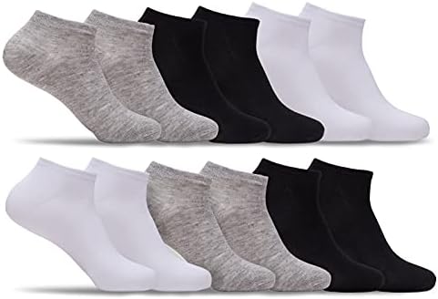 Е2 Проект Менс Мултипак на ултра тенки и лесни чорапи на глуждот, разновидни бои, пакет од 12 или 24 пара во големо