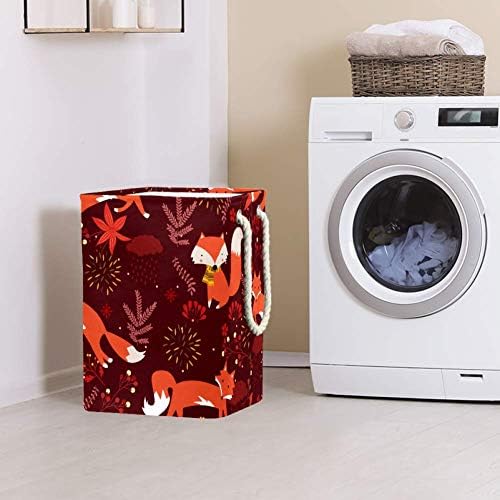 Unicey симпатична лисица за перење алишта, склопувачки корпа за корпа за складирање, бебе, спречувач