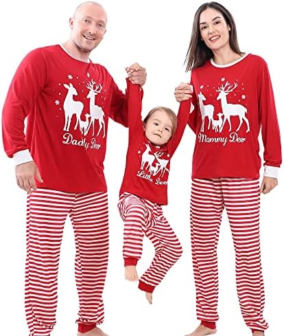 Појавување на семејни пижами поставени Божиќни панталони памук PJS поставени пижами за семејство за семејство