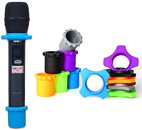 Ytykinoy 6 поставува безжичен рачен микрофон Shakeproof Anti-Rolling MIC заштита Силиконски прстен и држач за ракави на долниот