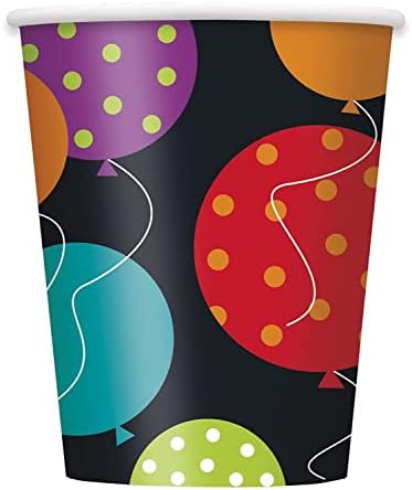 Уникатни чаши за хартија за расположливости за роденденско расположување, 9 мл, повеќебојни