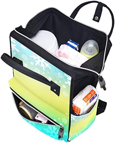 Сјај во боја на снегулки, ранец за торбичка за пелени, бебе, менување торби со повеќе функции, торба за патување со голем капацитет