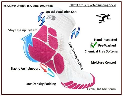 Евроскок што трчаат чорапи, удобноста на вкрстената четвртина со чаша за престој, сноп, спречува уморни нозе за болки - ЕУ203