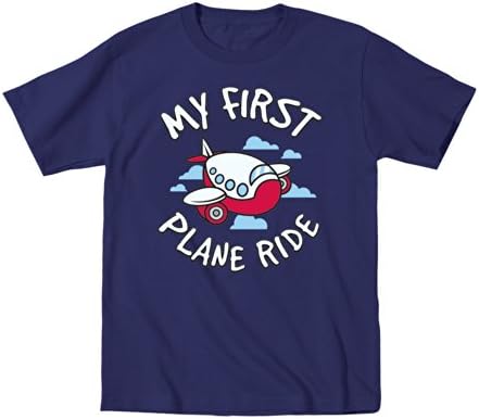 Инстант порака - Моето прво возење со авиони, симпатична патувачка цртана светла Авион Облаци Деца - маица за кратки ракави