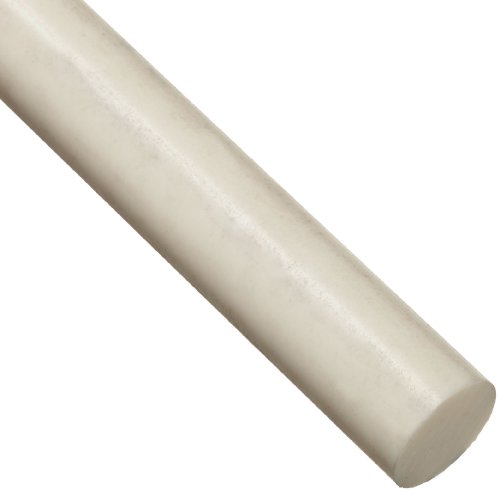 ПБТ полиестер тркалезна шипка, непроирна надвор од бела боја, дијаметар од 1 „, 6“ должина
