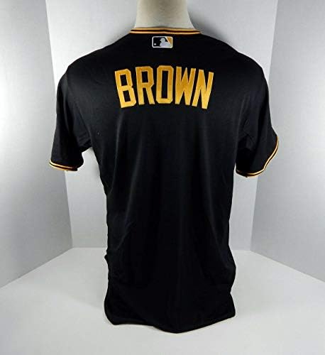 2013 година Питсбург Пиратите Брукс Браун Игра издадена црна маичка Пит33086 - Игра користена МЛБ дресови