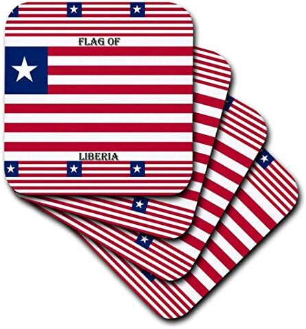 3дроза Знаме На Либерија-Меки Подлоги, сет од 4