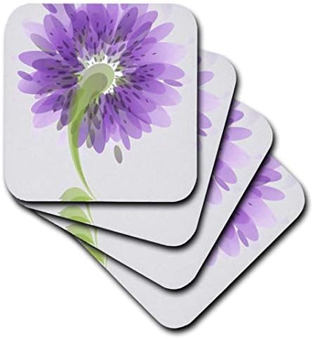 3dRose cst_23470_1 Виолетова Акварел Цвеќиња-Меки Подлоги, Во собата на 4