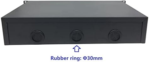 Фиока за монтирање на решетката 2U за 19-инчен мрежен/AV/DJ опрема за опрема или решетката на серверот со заклучување и клуч, длабочина од 12,6 инчи