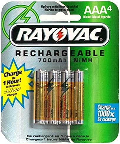 Батерии за полнење NIMH, Rayovac, пакети со 4 точки со 4 точки