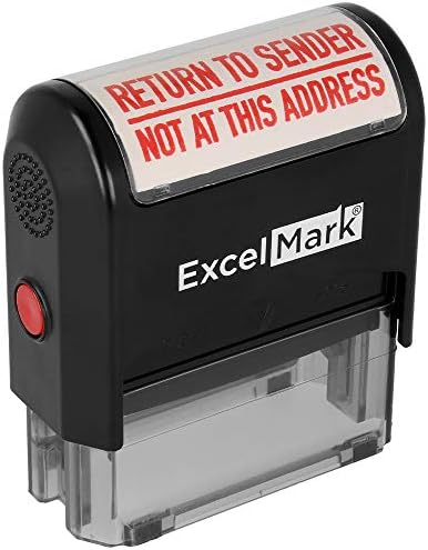 Excelmark A2359 Rubber Rubber Samp - Вратете се на испраќачот Не на оваа адреса