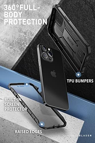 I-Blason Armorbox Дизајниран за Iphone 14 Pro Случај 6.1 инчи Со Kickstand &засилувач; Ремен Клип Футрола, Целосно Тело Заштитни