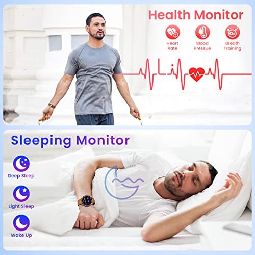 Smart Watch Fitness Tracker за мажи: SmartWatch Водоотпорен IP68 за iOS Android телефонски отчукувања на срцето на срцето Спиење на крвен притисок монитор Bluetooth дигитални часовници спортск