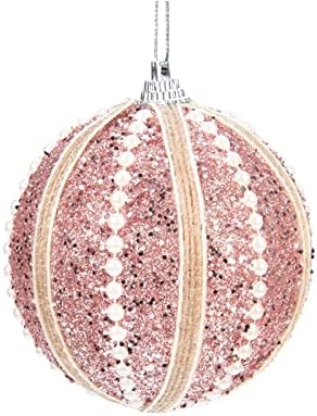 Блиско време 8см / 3in Божиќна топка бисер леплива висечка топка леплива прав од пена топка новогодишни украси за елки