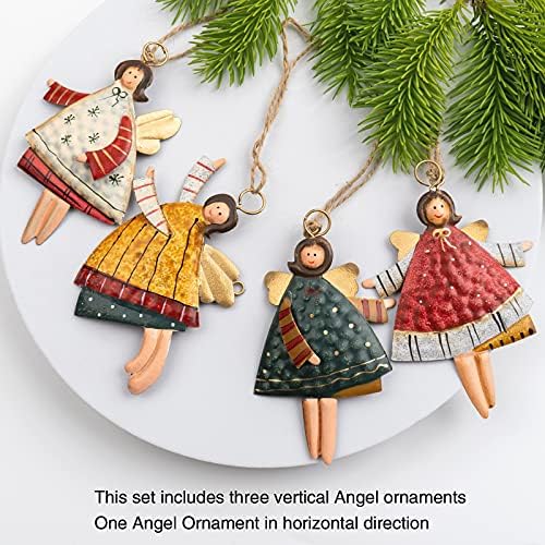 Нотакија Кристама Санта украси украси на дрвјата танцуваат летачки лимени ангели