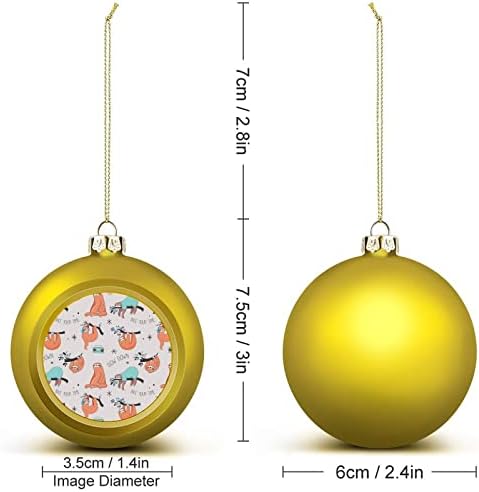 Смешни мрзливи божиќни топки украс за распрскување за привлечност Божиќно дрво што виси декорација