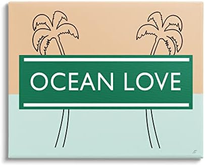 Tuphel Industries Ocean Love Text Blocked Pargon & Green Palme, Design by Judson Lee