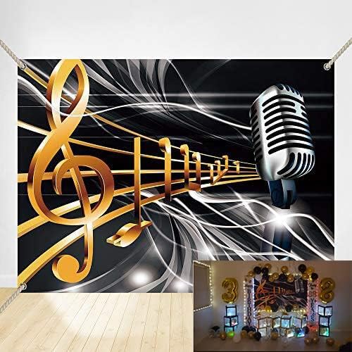Crefelimas Dream Music Backdrop for Photography Music Notation Musical Symbol Microphone Photo Fcoren