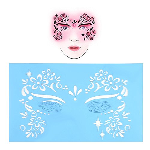 Шаблони за боја на лице, 7 парчиња за еднократна употреба на лицето на лицето, материјал за матици, за тело за нанесување на