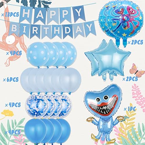 Сина Афион &засилувач; Играње Балони 36 парчиња Афион На Игра Време Роденден Украси за деца 8-12 Возраст Со Среќен Роденден