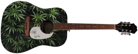 TOMMY CHONG & CHEECH MARIN SIGNED AUTOGRAPH FULL SIZE ONE-OF-A-KIND CUSTOM 420 GIBSON EPIPHONE ACOUSTIC GUITAR W/ JAMES SPENCE