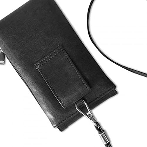 Традиционална сенка игра човек прошетка телефонски паричник чанта што виси мобилна торбичка црн џеб