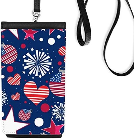 САД знаме loveубов срце starвездички фестивал Телефонска чанта чанта што виси мобилна торбичка црн џеб
