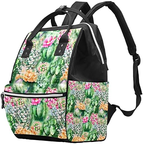 Пакет за патувања во Героткр, торба за пелена, торби за пелена на ранец, растителна шема на цвеќиња