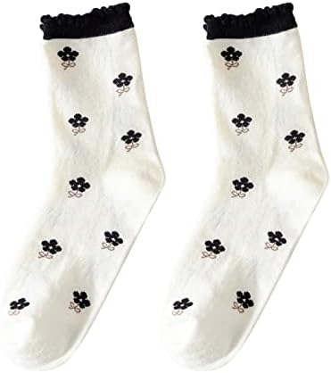 Chopенски цвеќиња чорапи слатки печатење кратки чорапи на глуждот за атлетски женски чорапи за пешачење без шоу