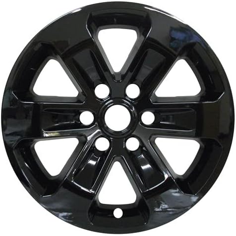 18 сјајно црно тркало сет направен за Dodge RAM | Издржлив ABS пластичен капак - се вклопува директно над ОЕМ тркалото