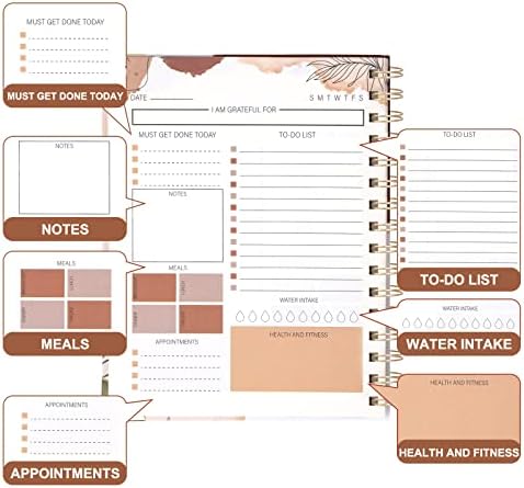 ЕОУТ Поедноставена Тетратка За Списоци Со Задачи Дневен Планер Лесно Организира Дневни Задачи Весник И Недатирани Канцелариски