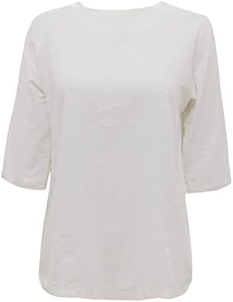 Пролетните врвови жени 2023 година, ленено копче надолу со кошула за плажа на плажа V-врат лабава печатена памук и фустан со