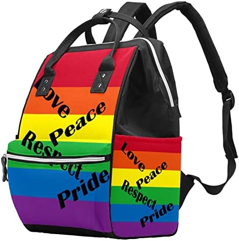 Пакет за патувања во Героткр, ранец од торба со пелена, ранец на пелена, loveубов мировна почит гордост виножито