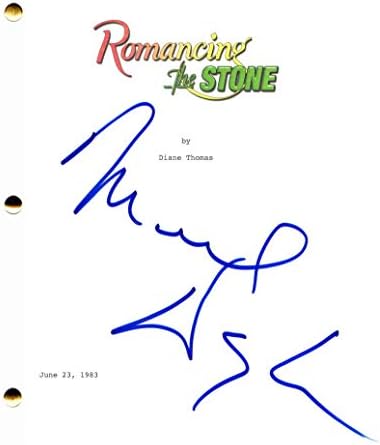 Мајкл Даглас потпиша автограм за романтирање на каменот целосна филмска скрипта - Вол Стрит, фатална привлечност, основен инстинкт,