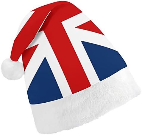 Божиќна Капа Со британско Знаме Мека Кадифена Капа На Дедо Мраз Смешна Бини За Божиќ Нова Година Празнична Забава