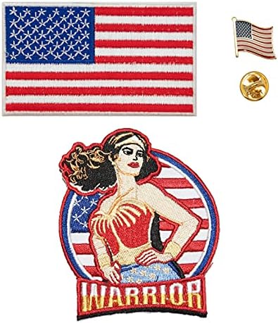 А -Оно -Американски женски воини извезени лепенка +Американски САД Национално знаме за знаме на знамето на знамето на знамето